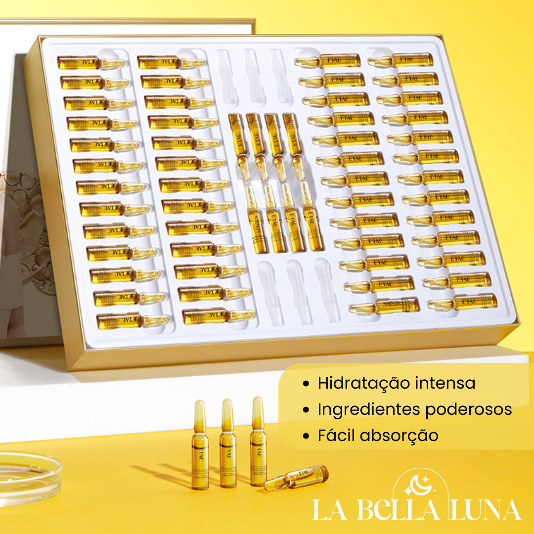 Kit 60 Séruns Faciais - Hidratação com Peptídeos e Hialurônico