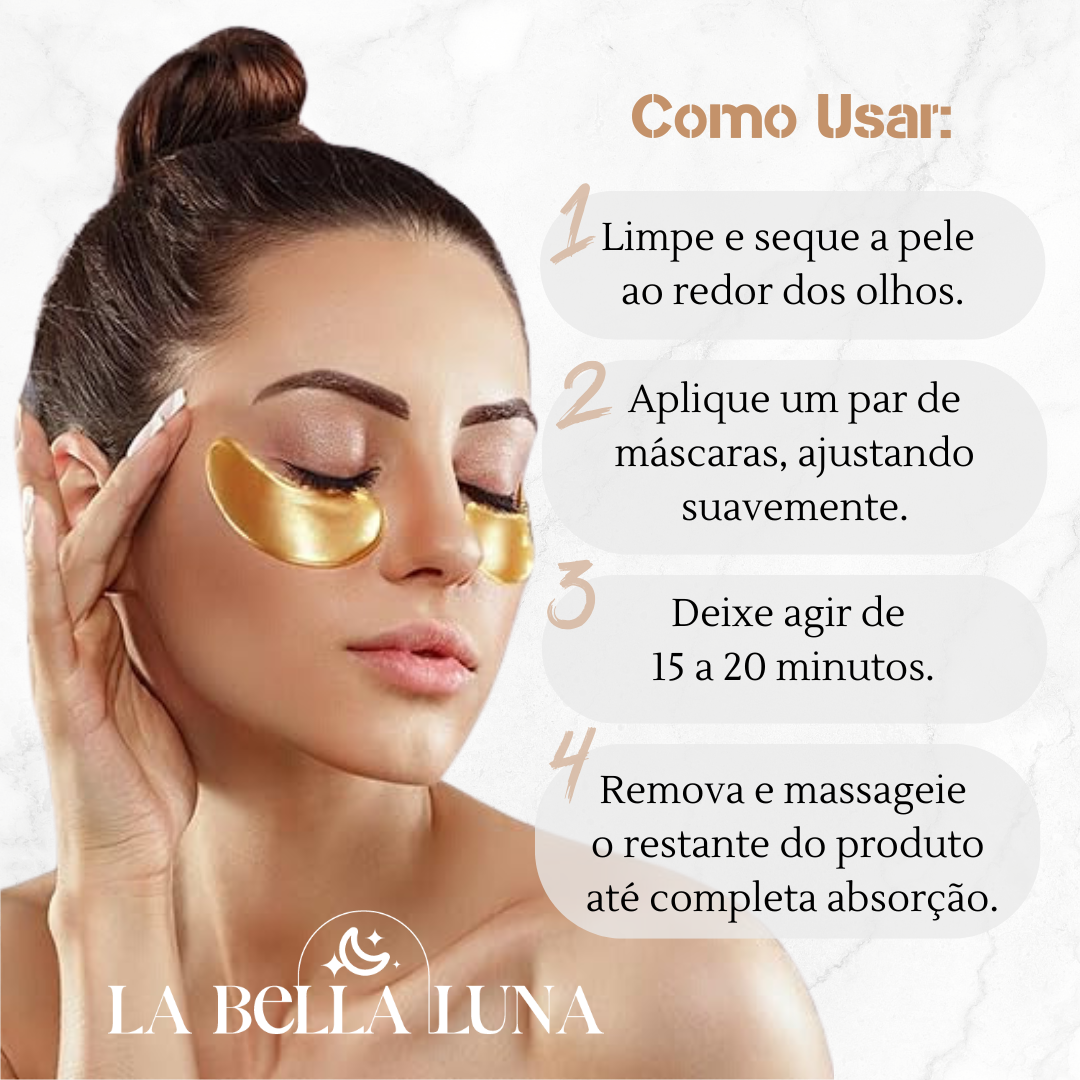Máscara Hidratante para Olhos com Ouro, Algas, Pérola Negra e Extrato de Laranja