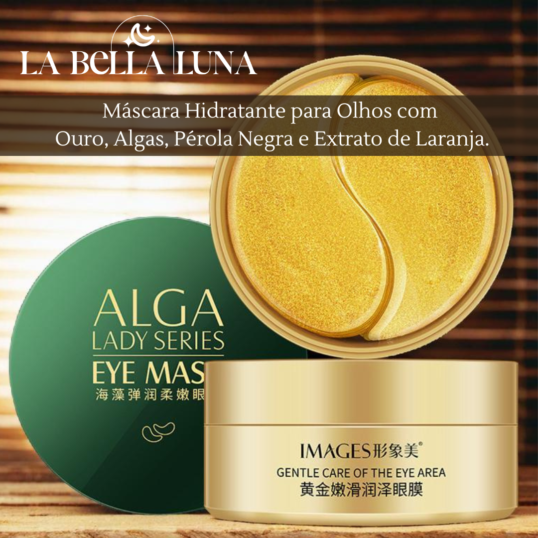 Máscara Hidratante para Olhos com Ouro, Algas, Pérola Negra e Extrato de Laranja