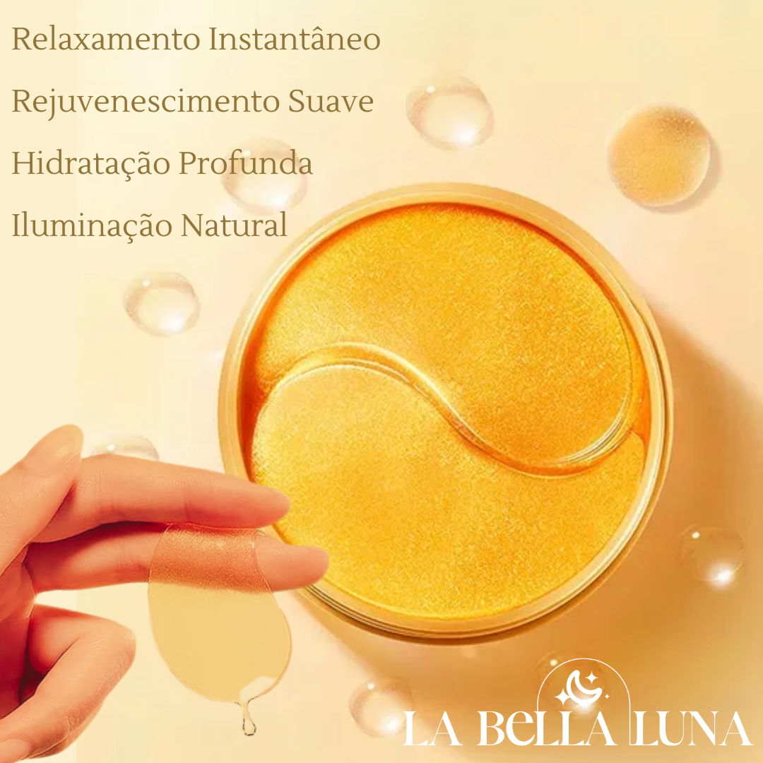 Máscara Hidratante para Olhos com Ouro, Algas, Pérola Negra e Extrato de Laranja