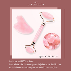 Rolo Massageador de Quartzo e Jade