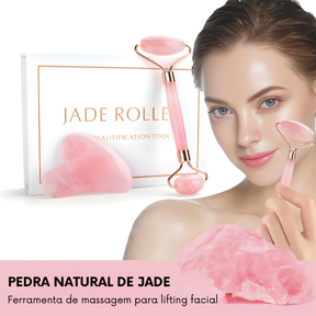 Rolo Massageador de Quartzo e Jade