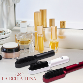 Escova de Cabelo Portátil Sem Fio - Para Cabelos Lisos e Cacheados