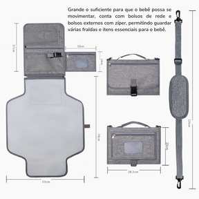 Bolsa Trocador de Fralda Impermeável - Resistente e Durável