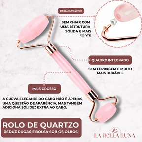 Rolo Massageador de Quartzo e Jade