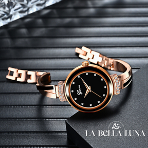 Relógio Quartzo Luxo com 3 Braceletes - Elegância e Versatilidade