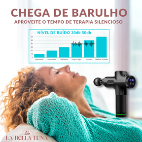 Pistola Massageadora Muscular Sem Fio - 30 Modos Relaxantes