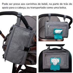 Bolsa Trocador de Fralda Impermeável - Resistente e Durável