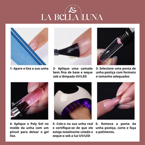 Extensão de Unha em Gel - Aplicação Rápida, Durável, Várias Cores