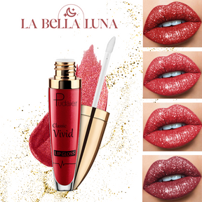 Batom Brilho Labial Perolado Mate com 18 Cores Cintilantes