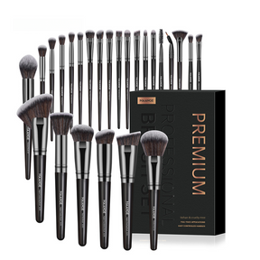 Kit com 25 Pincéis Profissionais para Maquiagem - Completo e Versátil