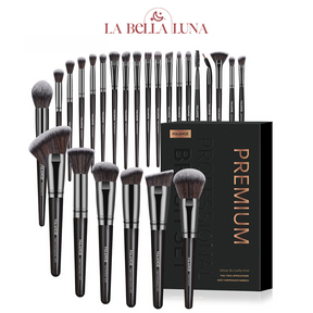 Kit com 25 Pincéis Profissionais para Maquiagem - Completo e Versátil