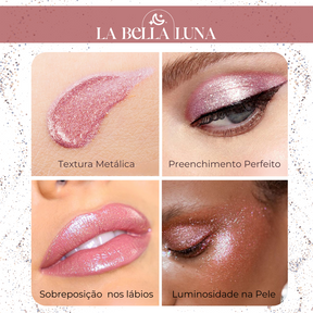 Sombra Líquida Cintilante para Olhos com 18 Cores Vibrantes